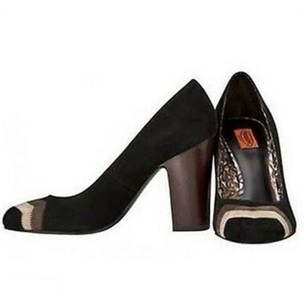 EUC Missoni for Target Black Retro Chevron Heels Pumps 8